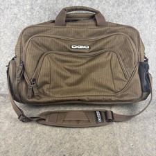 OGIO Street Laptop Messenger Bag Brown Pinstripe Tech Briefcase Shoulder NWOT picture