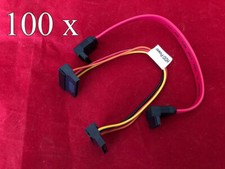 100 x Pair of SATA 3.0 Power and Data Right Angle Cables SSD HDD Hard Drive, lot picture