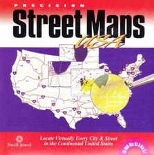 Precision Street Maps USA PC CD view print road mapping zoom into cities towns picture