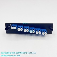LGX Fiber Optic Adapter Panel 12 Port 6 LC Duplex SM Compatible COMMSCOPE EK5807 picture