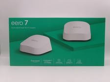 eero 7 Dual-Band Mesh WiFi 7 Router System 2 Pack White 2.5GbE Sealed NEW picture