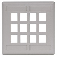 HUBBELL PREMISE WIRING IFP212OW Plate,12 Ports,Office White,Flush 22LU92 picture