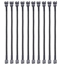 10pcs 4 Pin PWM Fan Extension Power Cable Connector Case Male to Female for Comp picture