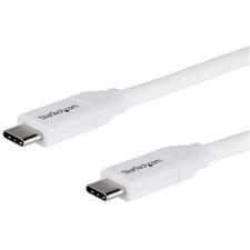 StarTech USB2C5C2MW 2m USB-C to USB-C Cable 5A PD M-M White picture