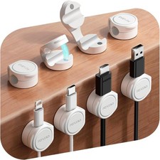 8-Pack Silicone Cord Organizer Magnetic Cable Clips, Adhesive | Resilient Yet picture