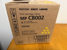 Ricoh Print Cartridge YELLOW MP C8002 Genuine Replacement Cartridge NIB picture