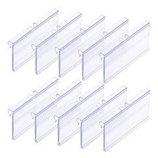 50 Pcs Plastic Wire Shelf Label Holders, 3