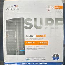 ARRIS SURFboard G34 DOCSIS 3.1 Wi‑Fi 6 AX3000 Cable Modem Router 4Gbps picture
