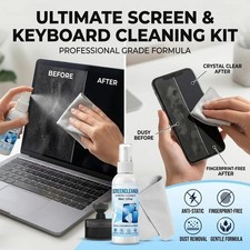 Anti-Static Screen Cleaner Spray Set Brush Cloth Kit for Phone Laptop TV Monitor picture