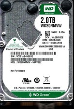 WD20NMVW-59AV3S2 S/N: WX61A DCM: HBKTJHKB WESTERN DIGITAL 2TB THAILAND DEC 2014 picture