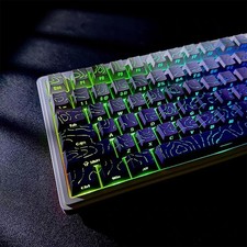 134 PCS PBT Doubleshot Cherry Profile Topographic Keycaps Fits 61/64/87/104 picture