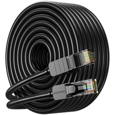 JARNHNG Cat 6 Ethernet Cable 75 ft, Indoor/Outdoor High Speed 75FT, Black picture