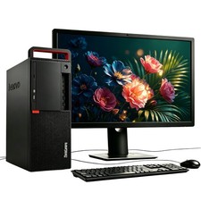 Lenovo ThinCentre M910 MT PC Intel i7-6700 32GB RAM 512GB SSD Win11 24'' Monitor picture