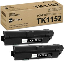 2 Pack TK1152 Black Toner Cartridge: Compatible TK1152K TK-1152K Toner + + + + + picture