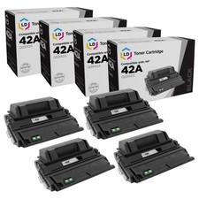 LD Compatible Replacement 4PK Q5942A 42A Black Toner for HP 4350 4240n 4350dtnsl picture