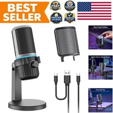 USB Condenser Gaming Mic, PC Computer Microphone for Streaming picture