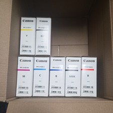 Canon PFI-3100 PGY 160ml for canon gp 4600s plotter  NEW. box of 7. picture