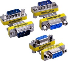 6-Pack RS232 9 Pin Serial Adapter DB9 Female to Female Coupler DB9 Female to... picture