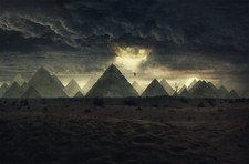 Landscape photoshopped desert surreal fantasy art Custom Gaming Mat Desk picture