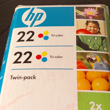 HP Genuine Original 22 Tri-Color Inkjet Cartridges 2-Pack CC580FN D1330 picture
