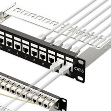 10gbps Patch Panel 12 Port Rj45 Through Coupler Cat6 Patch Panel Stp Shielded Wi picture