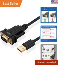 USB to RS232 DB9 Serial Adapter - FTDI Chip, 6ft USB 2.0 Cable for Windows & Mac picture