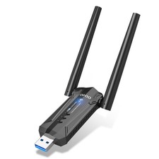USB 3.0 WiFi 6E Adapter for Desktop PC, TriBand Axe 5400 Wireless Network Rec... picture