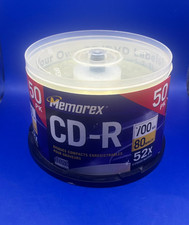 Memorex Recordable CD-R Media 52x 700mb 80min w/spindle 50-pk open box picture