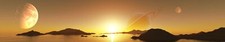 Landscape space art planet sky cgi Custom Gaming Mat Desk picture
