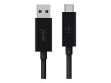 Belkin USB 3.1 SuperSpeed USB-C to USB-A Cable 1m Black Cable F2CU029BT1M-BLK picture