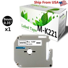 1 PK MK221 MK-221 Label Tape Used for P-touch PT-70BM PT-70BMH(Black on White) picture