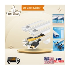 Sleek White TV Cord Hider, 42in Cover for Neat Cable Management - Easy Install picture