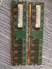 One Hynix 1GB 2Rx8 PC2-6400U-555-12 Korea 05 HYMP512U64BP8-S5- AB-T - 1 pair  picture