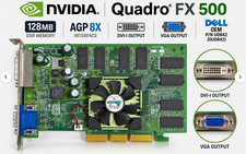 NVIDIA Quadro FX 500 128MB DDR AGP 8X DVI VGA Video Card EQFX500-128AB picture