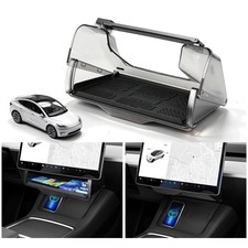 Canvcle Hidden Under Screen Storage Box for 20162026 Tesla Model Y/Model 3 Ac... picture