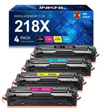 InkNI 218X Toner Cartridges 4 Pack High Yield (No Chip) Replacement for HP 218X picture