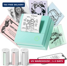 Sticker Printer, PM290 Mini Printer, Bluetooth Sticker Maker Machine with 3 Roll picture