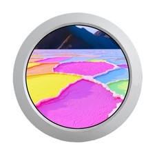 3.4inch 4inch  Circular LCD Monitor Black Silver aluminum alloy case Round LCD picture