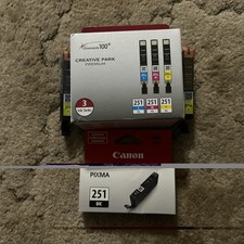 Canon CLI-251XL 3-Cartridge Color Ink Creative Park Premium & 2 251 Y & 251 BK picture