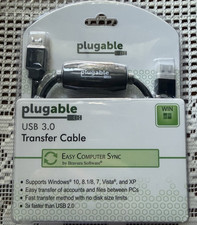 Plugable USB 3.0 Transfer Cable Unlimited Use Transfer Data 2 Windows NEW picture