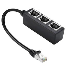 RJ45 Ethernet 1 to 3 Ports LAN Splitter Adapter Cable Network Connectors picture