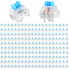 200 Pcs 3-PIN Blue Mechanical Keyboard Switches, Clicky Tactile Key Switches ... picture
