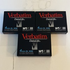 3X Verbatim DataLife 4mm DL 90M Digital, Data Storage  Cartridge Factory Sealed picture