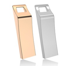 Kootion USB 2.0 32GB 2PCS Metal Mini Style Flash Drive Memory Stick Silver +Gold picture