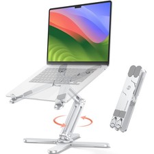 OMOTON LA10 Rotating Laptop Stand, Silver, 360°, Adjustable picture