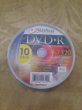 10 pack  Round Case Nashua DVD+R Discs 120Min 4.7GB picture