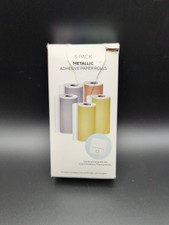 Core Innovations 5 Pack Metallic Adhesive Thermal Paper Rolls Gold Silver picture