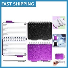 Chic 2-Piece Password Keeper Set with Pen Holder - Black & Purple Designs picture