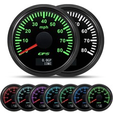 52mm GPS Speedometer Gauge 80 MPH Boat GPS Speedometer (Black) picture