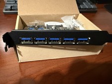 Tiergrade 7-Port USB 3.0 PCIe Expansion Card (5 External + 2 Internal) Open Box picture